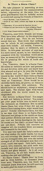 Yes,Virginia,There Is A Santa Claus Yes Virginia there is a santa claus